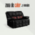 Sofá Sillón 2 Cuerpos Reclinable Masajeador Electrico Living Color Variante Negro