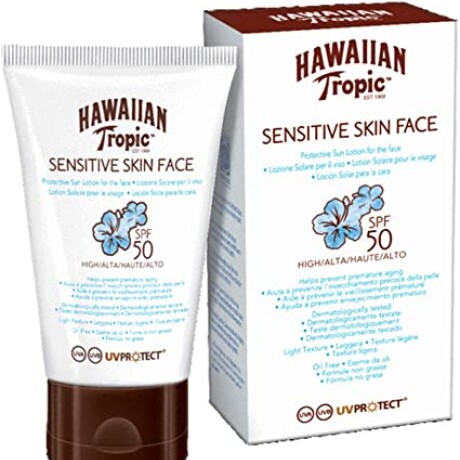 Hawaiian Tropic Sensitive Skin Facial SPF 50 60ml Hawaiian Tropic Sensitive Skin Facial SPF 50 60ml