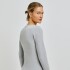 BLUSA ML FEM CINZA MESCLA