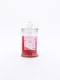 VELA FRASCO DE VIDRIO CON TAPA ROJO