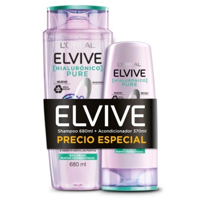 Shampoo Elvive Ha Pure 680ml + Acondicionador 370ml Shampoo Elvive Ha Pure 680ml + Acondicionador 370ml