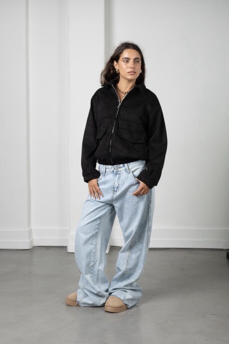 Campera AMALFI gamuza negro