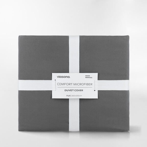 FUNDA DE DUVET MICROFIBER GRIS - 2 PLAZAS