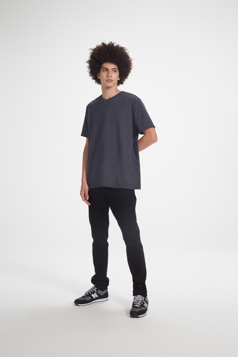 CAMISETA MM MASC - PRETO MESCLA 