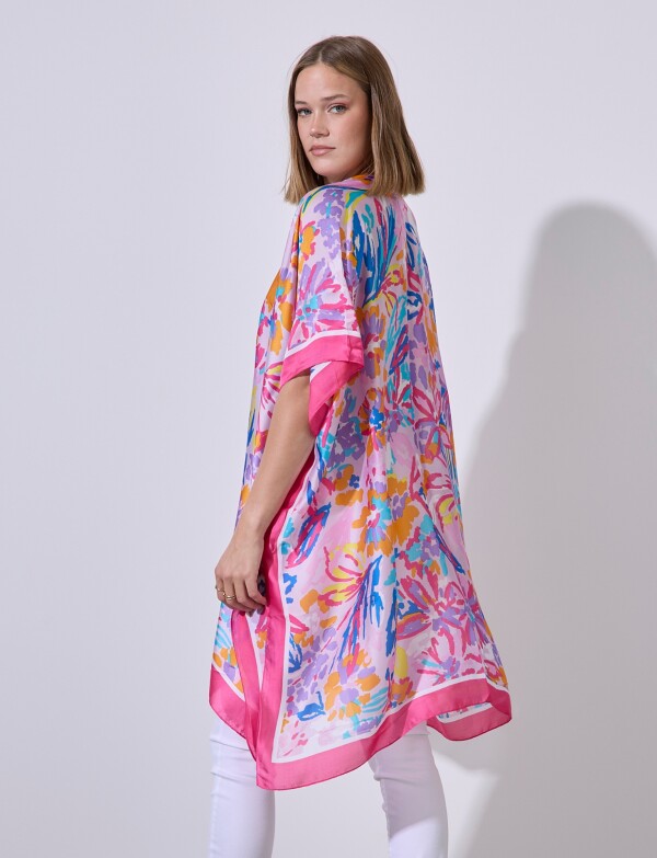 Kimono Flores MULTI/FUCSIA