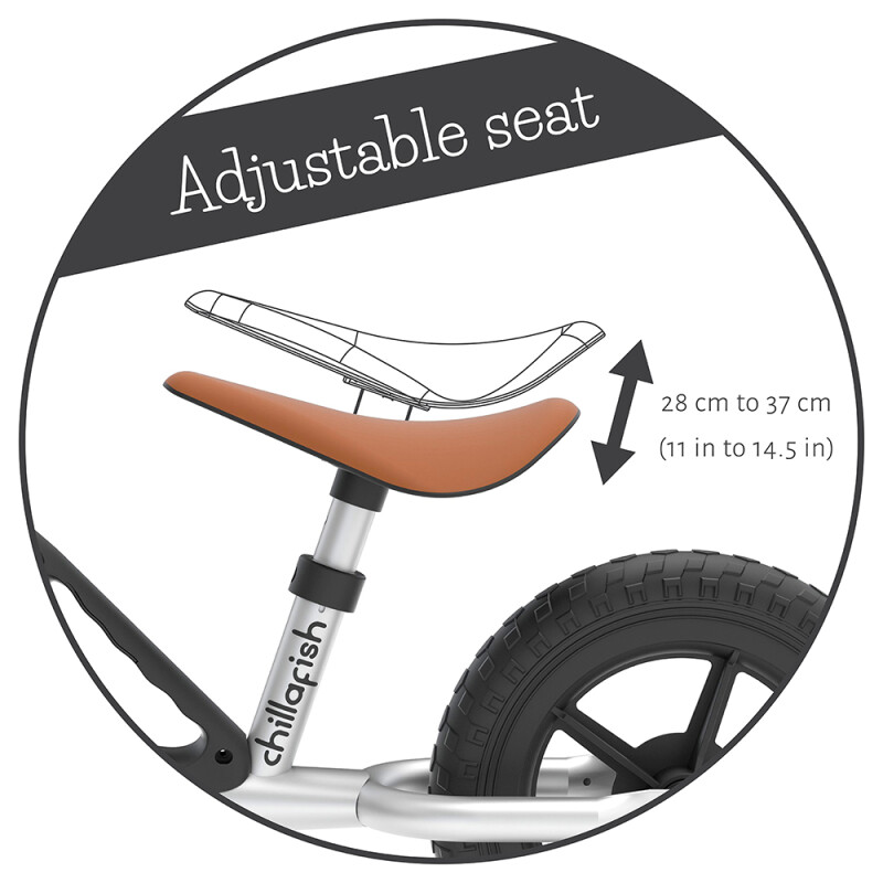 CPCH01 Bicicleta De Equilibro Chillafish 10´ Tipo Chivita +18 Meses - Silver