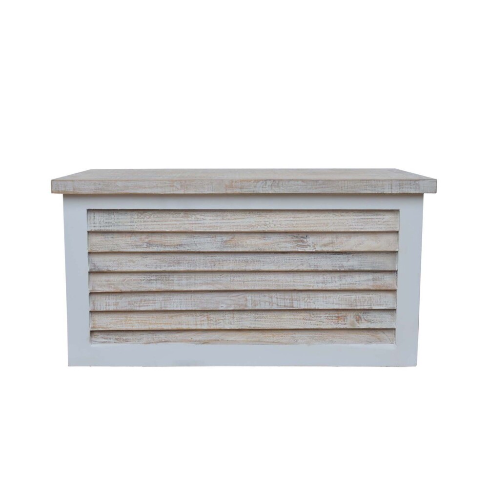 PIE DE CAMA BAÚL MADERA BLANCO EZIO