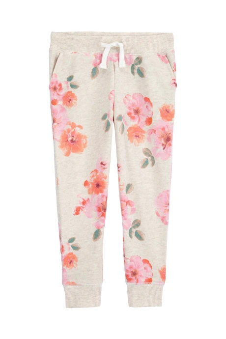 Pantalón deportivo de algodón, diseño floral. Talles 2-5T Pantalón deportivo de algodón, diseño floral. Talles 2-5T
