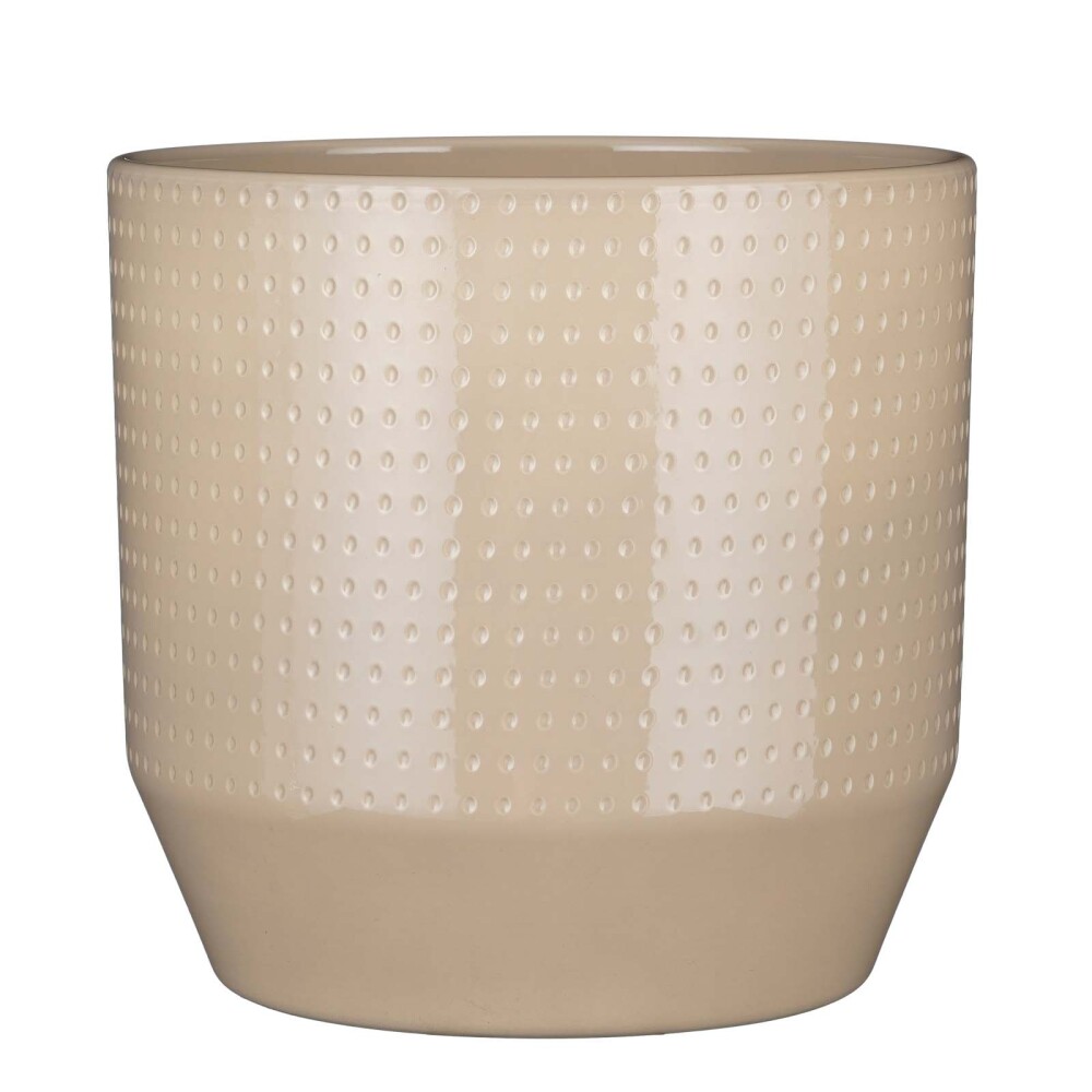 MACETA CERAMICA NATURAL-BEIGE NOLA