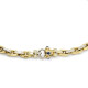 Cadena en Oro 18 K De 2 Colores, Broche Con Zafiros Cadena en Oro 18 K De 2 Colores, Broche Con Zafiros