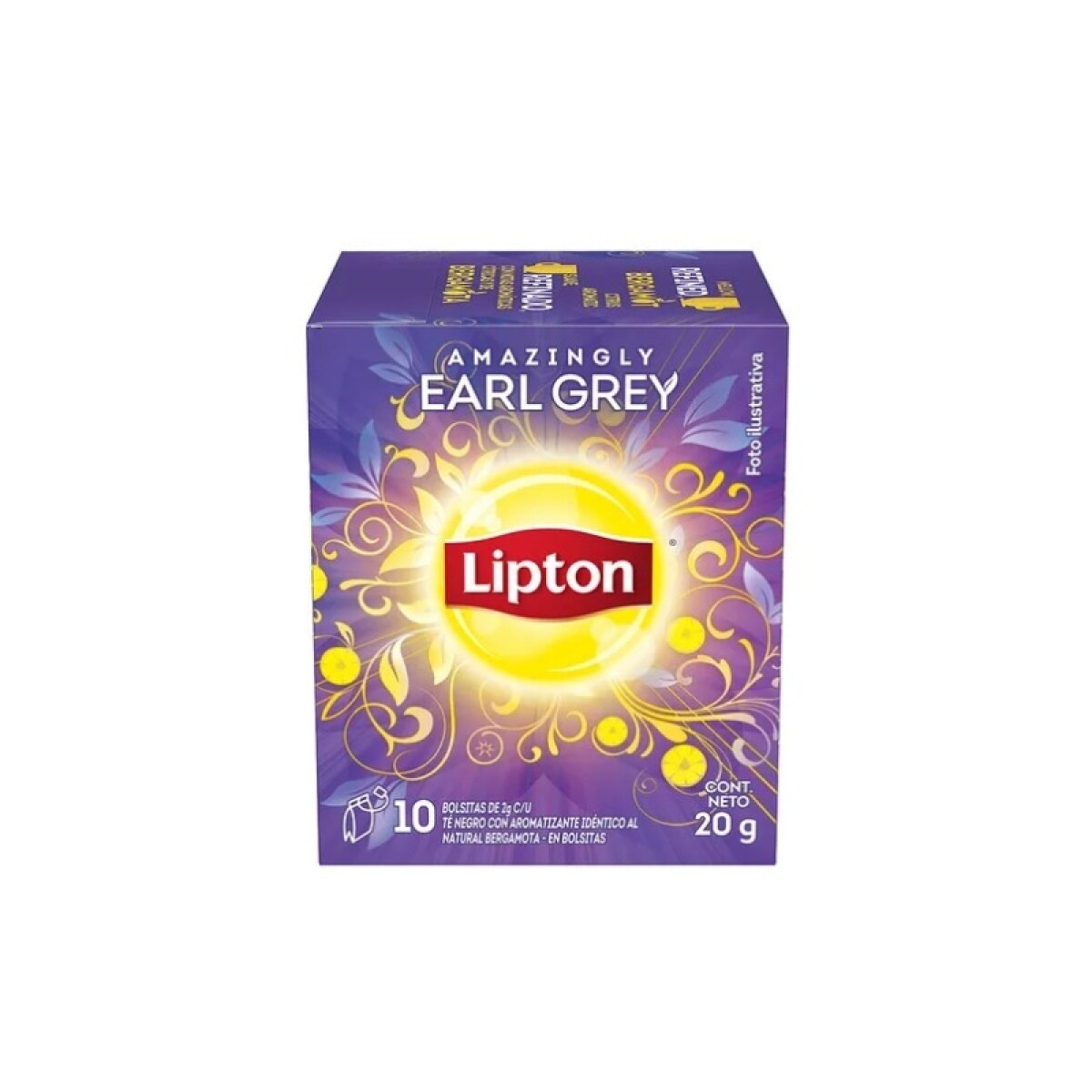 Lipton té caja x10 bolsitas - Earl Grey Bergamota 