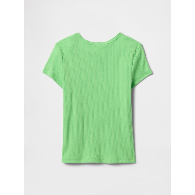 V-SS POINTELLE TEE JULEP GREEN