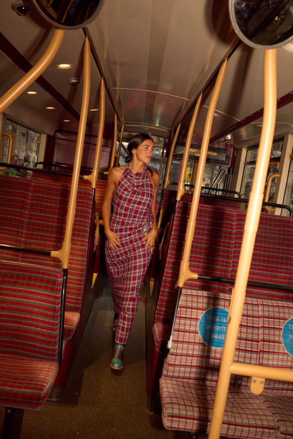 Scottish Dress Bordeaux / Azul