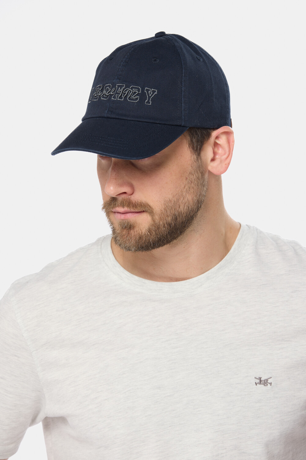 GORRO VISERA DE LONA BORDADO Azul