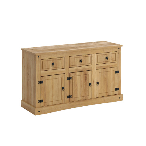 Aparador Bargueño Linea Mexicana Madera Maciza Natural