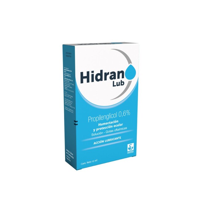 HIDRAN LUB. GOTAS OFTALMICAS FR. X 12 ML única