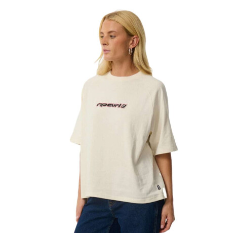 Remera Rip Curl Sunset Beach Raglan Boxy Beige