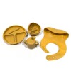 Set alimentacion silicona HUANGER mostaza
