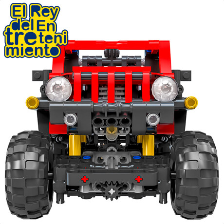Vehículo Cogo Tech Storm Bloques Construcción +490pcs Jeep Rojo