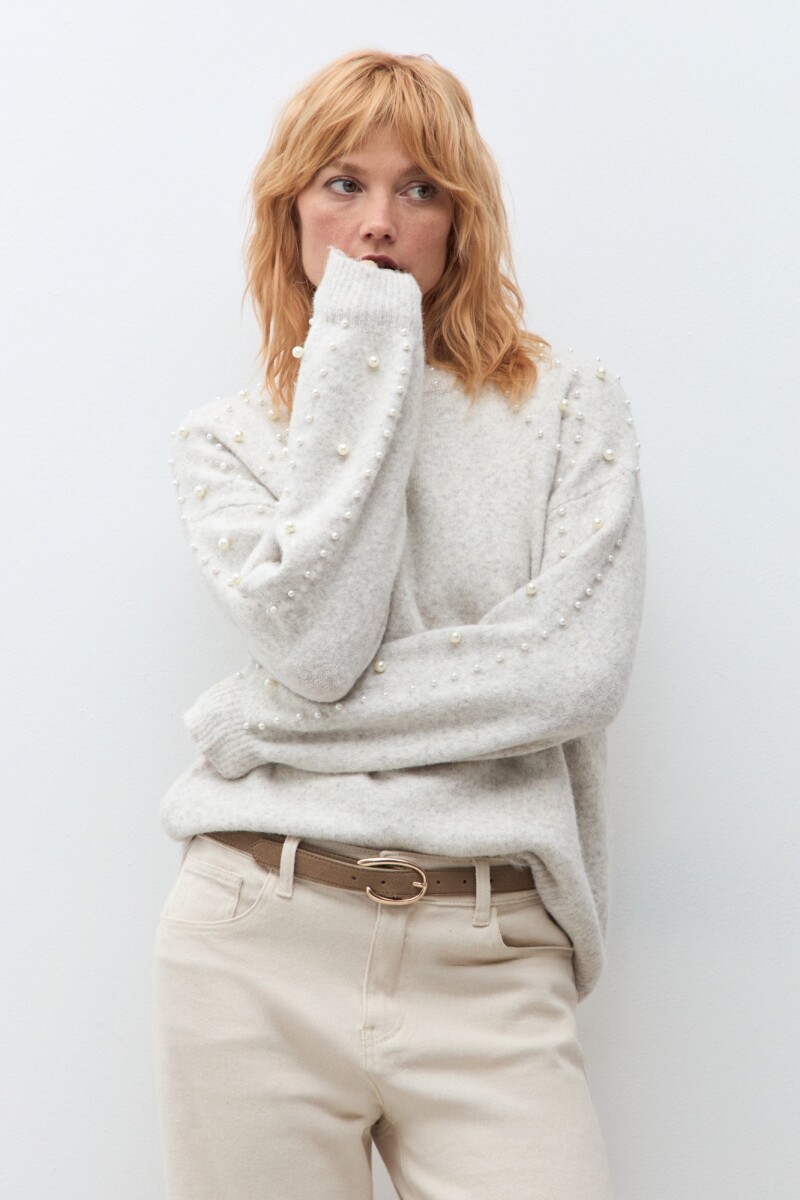 Sweater perlas beige melange