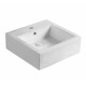 BACHA CUADRADA DE APOYO BLANCO 46.5X46.5X15.5 CM AMELIE 000