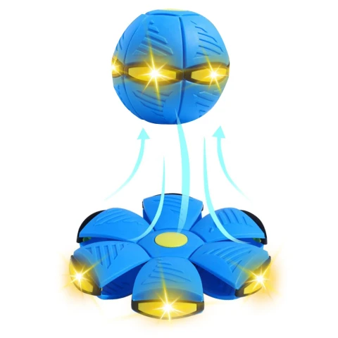 Pelota Magica Plegable Juguete Boomerang Luz Led Juego Variante Color Azul