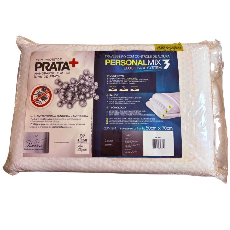 Almohada Personal MIX 3 Iones Plata Almohada Personal MIX 3 Iones Plata