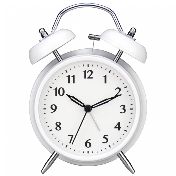 Reloj despertador clásico blanco