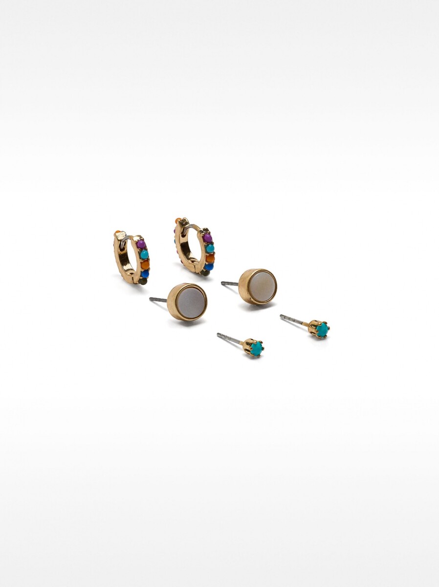 Set De Pendientes Con Concha - multicolor 