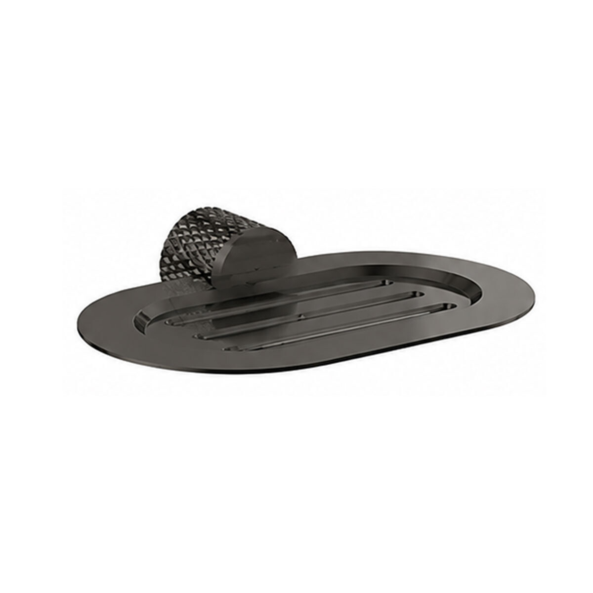 Jabonera Soporte Metal Signature Grafito Gunmetal Brillo 