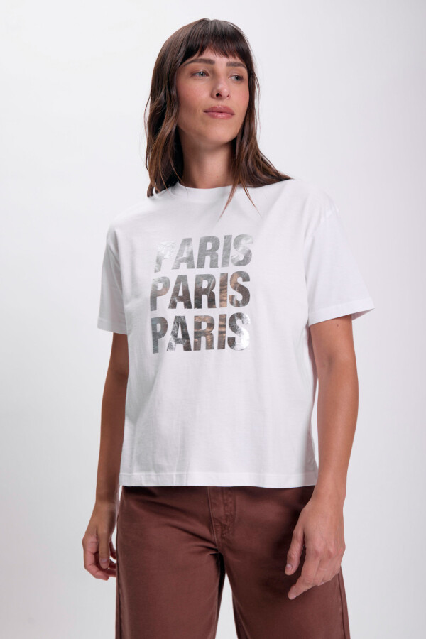 Remera estampa Paris Blanco