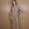 Vestido Flamenco Lino Beige Melange
