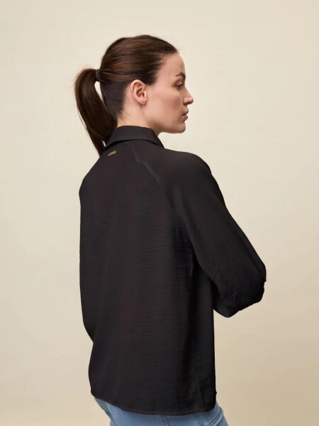 CAMISA ALLIE CASTELLO M.3/4 NEGRO