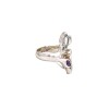 Anillo Pétalos-Plata 925-Piedra amatista y aguamarina-AN4552 conpiedra