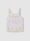 Pijama Corto De Popelin Estampado Blanco