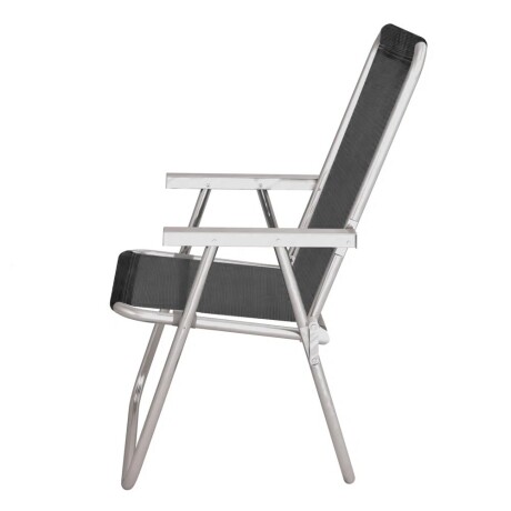 Kit 2 Reposeras Altas Plegables Aluminio Conforto Total Mor Negro