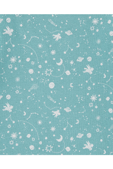 Pijama cuatro piezas de algodón, dos remeras y dos pantalones Sin color