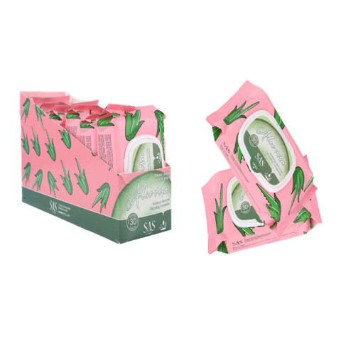 Toallitas desmaquillantes x30pcs fragancia de aloe vera Toallitas Desmaquillantes X30pcs Fragancia De Aloe Vera