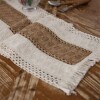 Sendero caminero de mesa tejido 30x150cm marrón