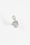 Anillo wavy acero plateado