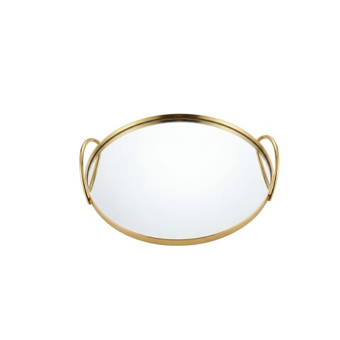 BANDEJA RED DORADA ESPEJADA PEQ Unica