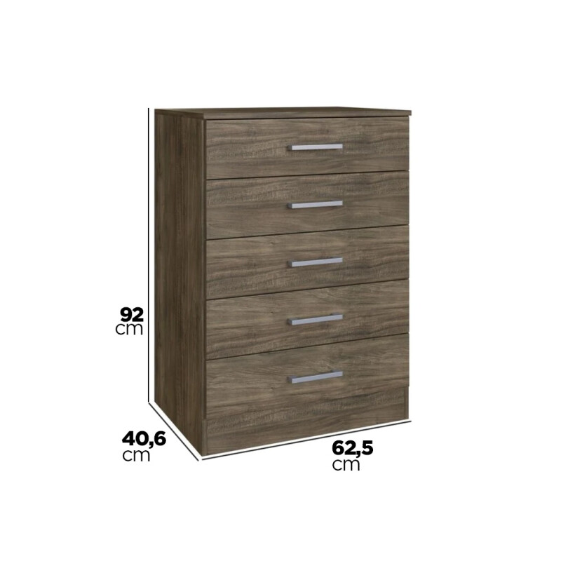 Cómoda Blanca En Mdp Premium 5 Cajones Carvalho Cómoda Blanca En Mdp Premium 5 Cajones Carvalho