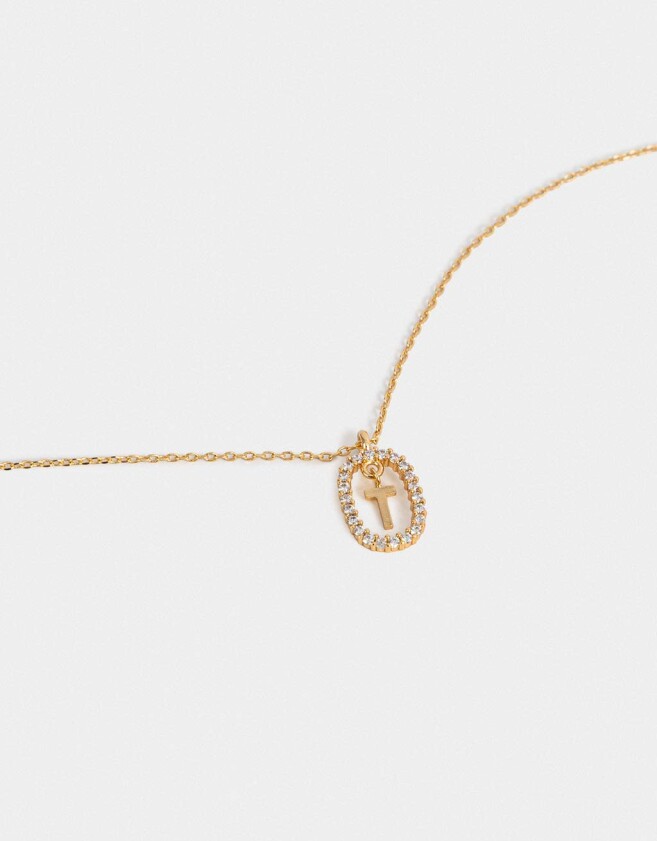 Cadena Corta con Dije Premium Gold Cortos - Dorado