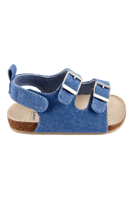Sandalias de bebé, con velcro, chambray Sin color