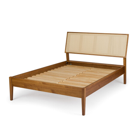 CAMA 2 PLAZAS MADERA-MACIZA MARRON PRAGA