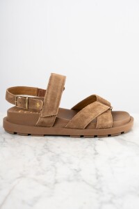 Sandalia Gamuza Camel