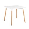 Juego de Comedor Eames Mesa cuadrada + 4 sillas Blanco