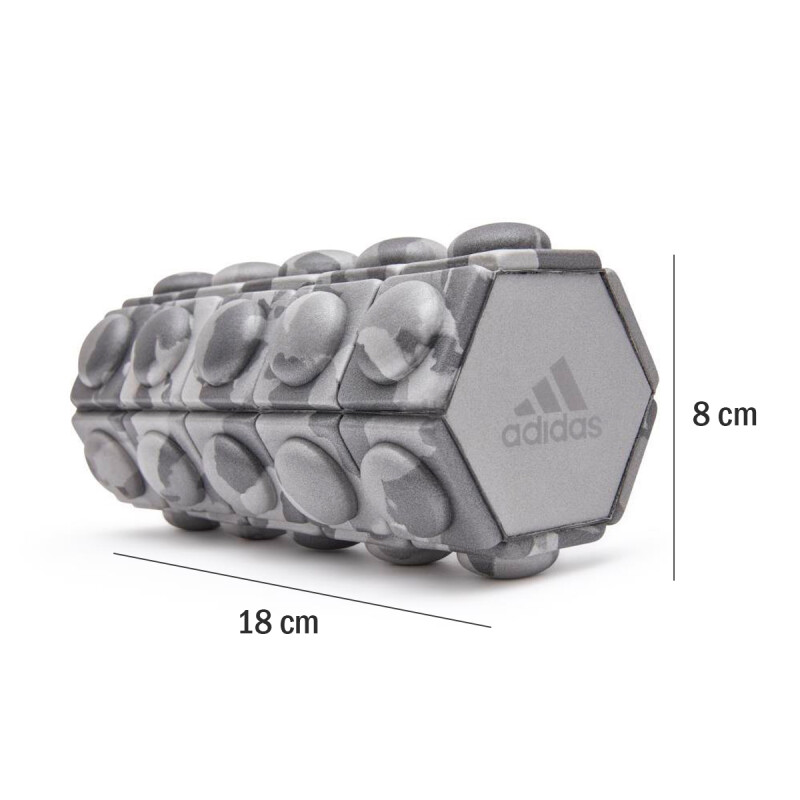 Mini Rodillo de Espuma adidas 18cm para recuperación y pilates Gris
