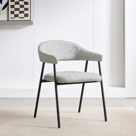 SILLA DE COMEDOR METAL-Y-TELA GRIS CAMELIA