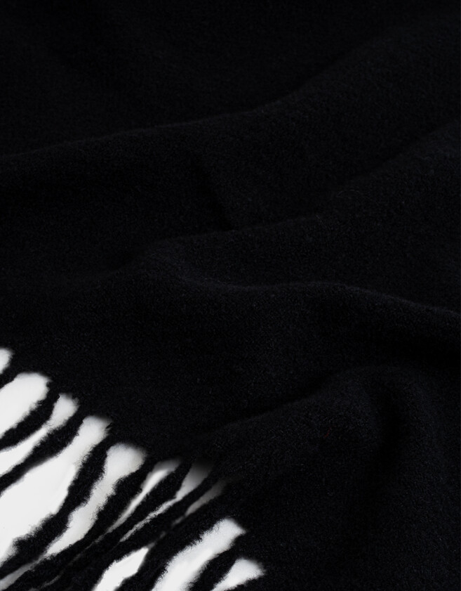 Bufandas Boho Bufanda Jacquard Con Flecos - Negro